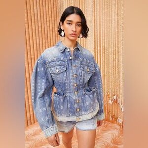 Ulla Johnson Odette Puff Sleeve Denim Jacket size Medium NWT